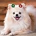 Garneck 30Pcs Christmas Dog Hair Accessories Christmas Flower Bows with Santa Claus Stocking Pattern Pets Festive Headdresses for Small to Large Dogs Cats(Random Color)