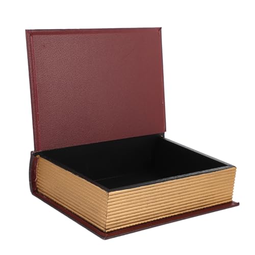 TOPPERFUN 1 PCS Fake Book Boxes, Decorative Storage Box Vintage Wooden Case