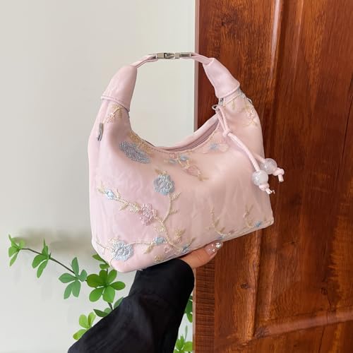 Image of Crescent Crossbody Shoulder Bag, Tote Handbag for Women, Sling Hobo Purse with Chain Strap