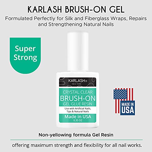 Karlash Super Strong Brush On Nail Glue For Acrylic Nails And Press On Nails Nail Bond Nail Glue Adhesive, Perfect For False Acrylic Nail Art, Glitter, Gems, White Clear Tip (1 Piece) #TOP2