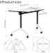 CUAOCEZ Conference Table, Foldable Flip Top Mobile Training Table, Combinable Trapezoidal Computer Desk, Metal Frame, Modesty and Lockable Wheels, Seminar Training Table (8PCS)