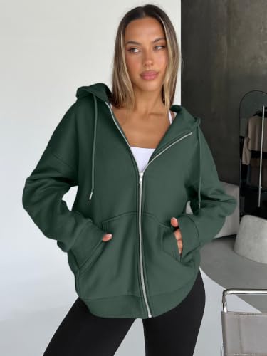 Image of Trendy Queen Womens Oversized Zip Up Hoodies Y2K Fall Sweatshirts 2026