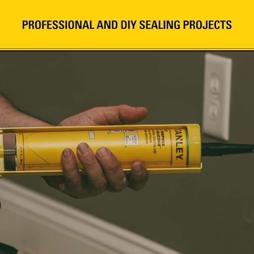 Image of Stanley S421 All-Purpose RTV Silicone Sealant (48 x 10.1 fl.oz.) - 100% Waterproof White Caulk | Industrial-Grade Silicone for Kitchen, Bathroom, Shower, Window, Door, Indoor & Outdoor Use | 48 Pack