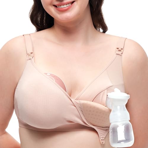 Momcozy Hands-Free Pumping Bra, Wireless & Seamless Breast Pump B...