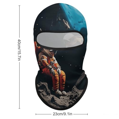 Balaclava Face Mask for Men Women Astronaut Crashed on The Moon Full Mask for Outdoor Sport Cycling Fishing Cap miniatura 2