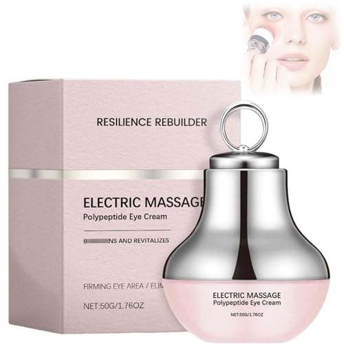 Electric Massage Eye Cream for Dark Circle,Electric Massage Polypeptide Eye Cream,Under EyeCream Firm and Smooth Fine Lines with Gentle Vibration for Firming Hydrating and Refreshing Tired Eyes