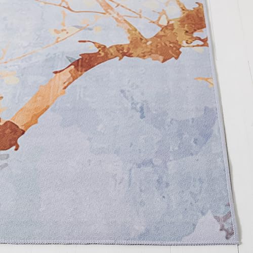 Tapis de salon abstrait gris et beige idéal pour entrée et couloir animés