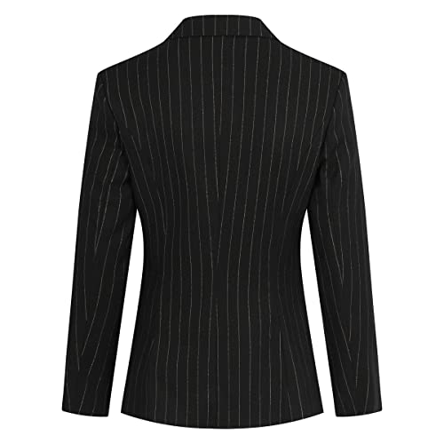 YYNUDA Women's Business Striped Suit Set 2 Piece Office Work Business Suits Blazer and Pant3