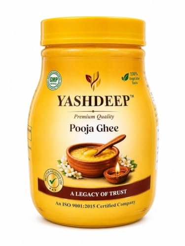 Image of Premium Quality Pooja Ghee 1000 ML | 100% Vegetable Base Religious Ghee for Diya Lighting, Aarti, Havan & Puja Rituals | Long Burning Traditional Worship Ghee for Home, Temple & Festival Ceremonies