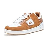 Lacoste Women's Court Cage Sneakers, Brown & White, 7