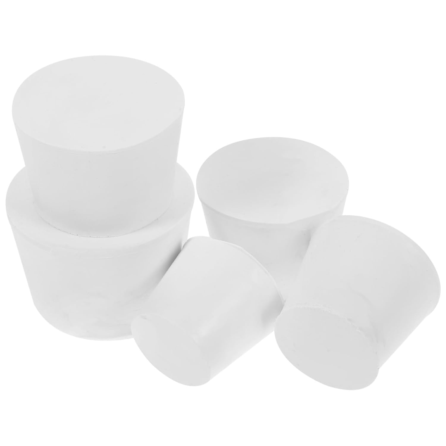 5pcs Test Tube Solid Rubber Stoppers Sealing Plugs for Laboratory Use Various - for Secure Liquid Storage and Easy Installation