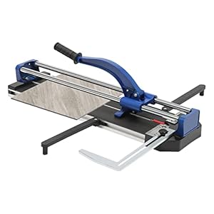 Handmatige tegelsnijder, 600 mm, tegelsnijmachine met dubbele rails en houders, precisie tegelmachine met infrarood positioning, schaallijst instelbaar