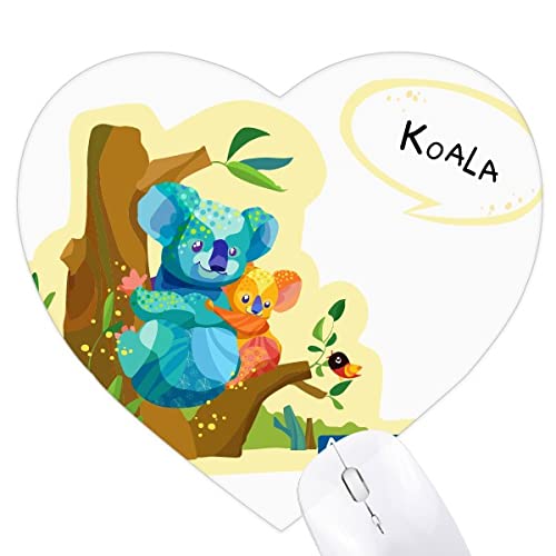 Tapis de souris en coeur motif koala australien, l'idée cadeau idéale