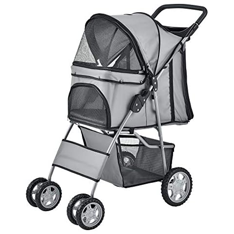 pro.tec Pet Stroller with Raincover Cover