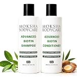 Biotin Shampoo and Conditioner Set for Women and Men - Biotin Hair Growth Shampoo for Thinning Hair, Hair Thickening with Rosemary Oil Caffeine, Sulphate Free for Fine Grey Hair, 2x300ml