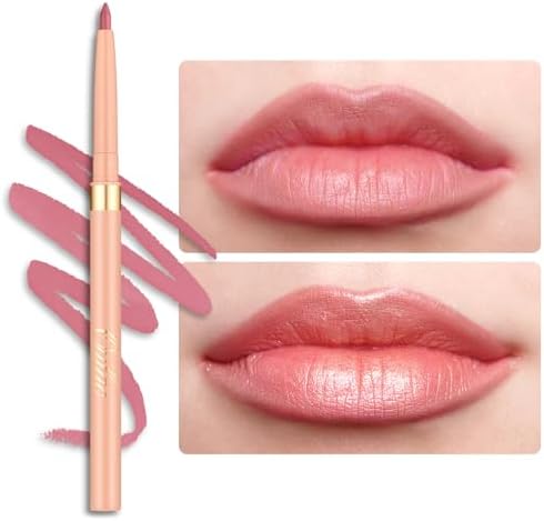 Oulac Waterproof Lipliner Pencil - Smooth and Creamy, Retractable Lip Makeup for Precision Application, Vegan & Cruelty-Free, LL01 Dusty Rose