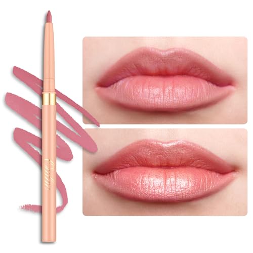 Oulac Waterproof Lipliner Pencil - Smooth and Creamy, Retractable Lip Makeup for Precision Application, Vegan &amp; Cruelty-Free, LL01 Dusty Rose