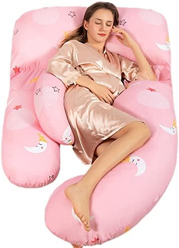 Maternity Pillow Pregnancy Pillows for Sleeping, Maternity Pillow for Pregnant Women, Pregnancy Body Pillow with Cooling Jersey Cover (Color : Style 1, Size : 180x75cm)