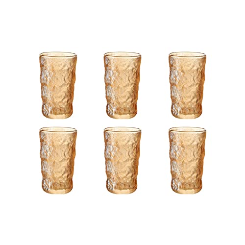 Set de 6 vasos de vidrio para bebidas