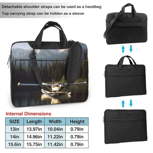 Bolso para laptop unisex con correa ajustable negro miniatura 2