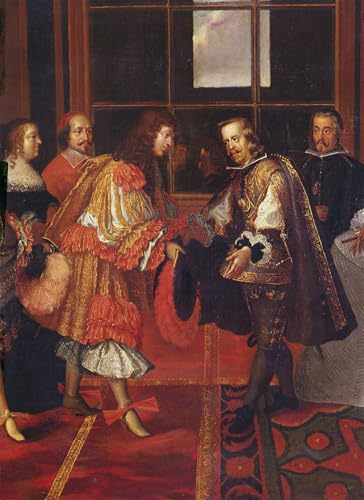 Toile Le Brun Rencontre de Louis XIV et Philippe IV de DQCJIYIGL 60x90cm
