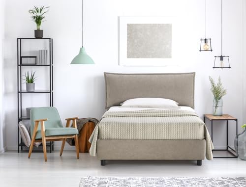 EVERGREENWEB Letto una Piazza e Mezza con Contenitore 120x195 cm,