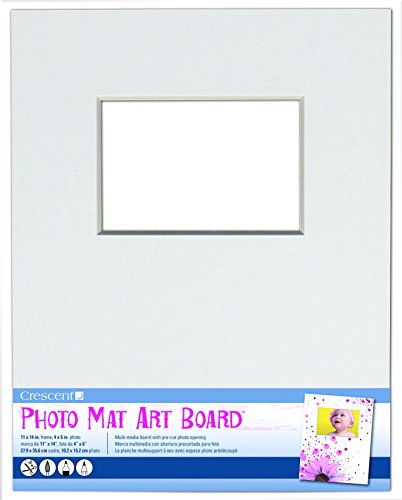 Crescent Cardboard Co White Photo Mat Art Board (1 Pack), 11" by 14"
