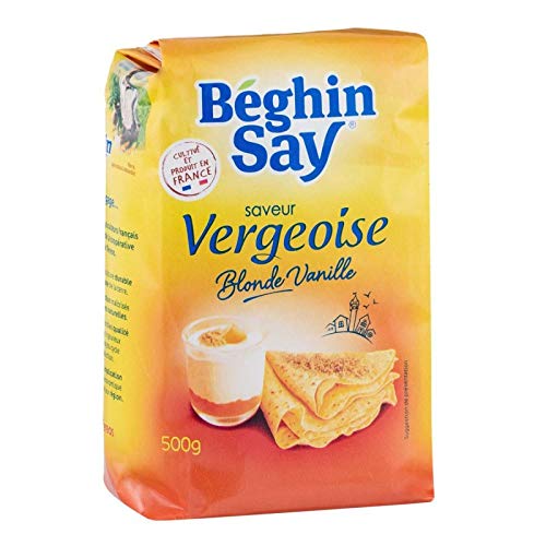 BEGHIN SAY - Sucre de canne vergeoise blonde à la vanille, 500g pour une cuisine gourmande et parfumée. - Lot De 4 - Vendu Par Lot