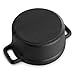 MegaChef Cast Iron 8 Ounce Mini Dutch Oven with Wood Tray, Cookware, Bakeware, Serveware (6 Piece)