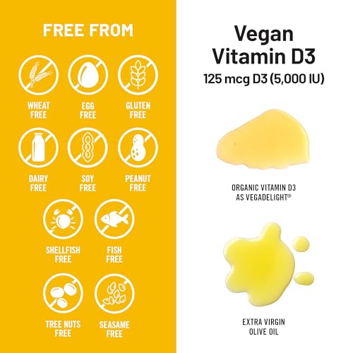 Image of NatureWise Vegan Vitamin D3 5000IU Supplement from Lichen, 60 Softgels | Immune, Muscle, & Bone Health Support - High Absorption D3 in Organic Cold-Pressed Olive Oil - Non-GMO - 2-Month Supply