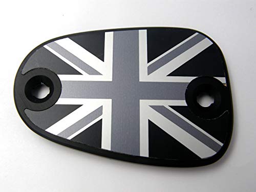 Tapón para líquido de frenos ovalado Union Jack, color negro y gris