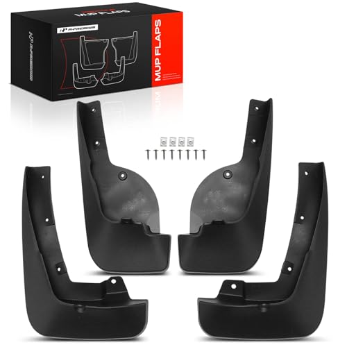 Image of A-Premium Mud Flaps, No Drilling Required Splash Guards with Accessories | Compatible with Infiniti FX45 S50 03-08 V8 4.5L, FX35 S50 03-08 V6 3.5L, Set of 4 Front and Rear