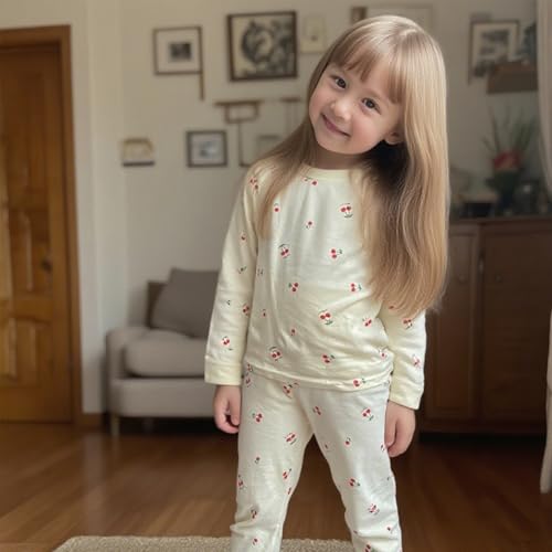 Image of 100% Organic Cotton Baby Boys Girls Pajamas Set Long Sleeve Sleepwear(3M-6T)