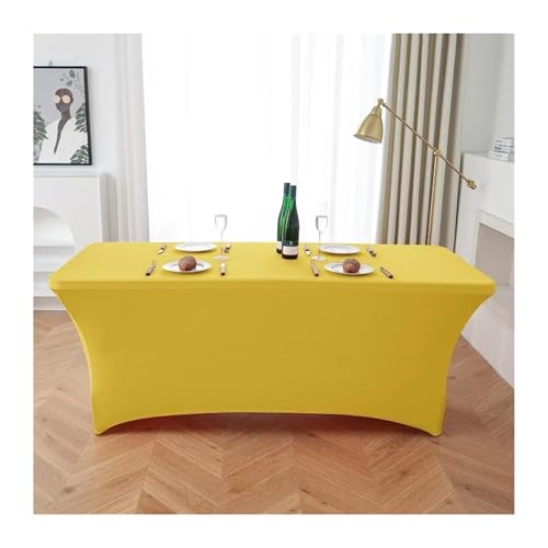 Nappe extensible élasthanne noire housse de table rectangulaire stretch 1,2m pour banquet