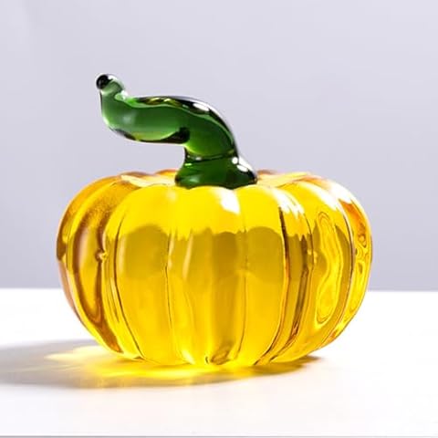 AOFEGRLT Hand Blown Glass Pumpkin Figurine Cover