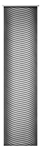 Deko Trends Flame 98 – Panel japonés con riel de Aluminio y beschwerungsstange, poliéster, Negro de Gris, 245 x 60 cm