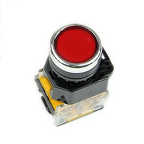 Commutateur LA38-11/203 bouton poussoir rouge 22mm contacteur 10A
