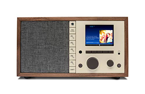 Grace Digital Mondo Elite Classic Smart Internet Radio Bluetooth Wi-Fi Qi-Wireless Fast Charger 7-Day Alarm – Microphone-Free (Walnut) - Thumbnail 2