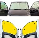 Fensterrollo-Set Kombatibel Mit Peugeot Bipper Tepee (2008-Date)(Komplettset + Heckklappe) Rückseite einfärben Gelb, Reversibel und Thermisch