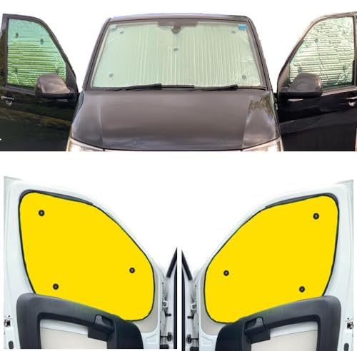 Store Ford Transit avant anti regard et chaleur grâce à la doublure jaune réversible