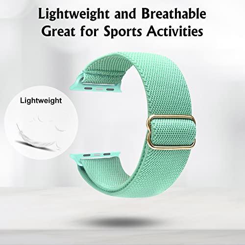 Image of Arae Stretchy WatchBand Compatible for Apple Watch Band 49 /45 /44 /42 /41 /40mm /38mm Comfortable Adjustable Sport Band for iWatch Series 10 9 8 7 6 5 4 SE 3 2 1 Women Men