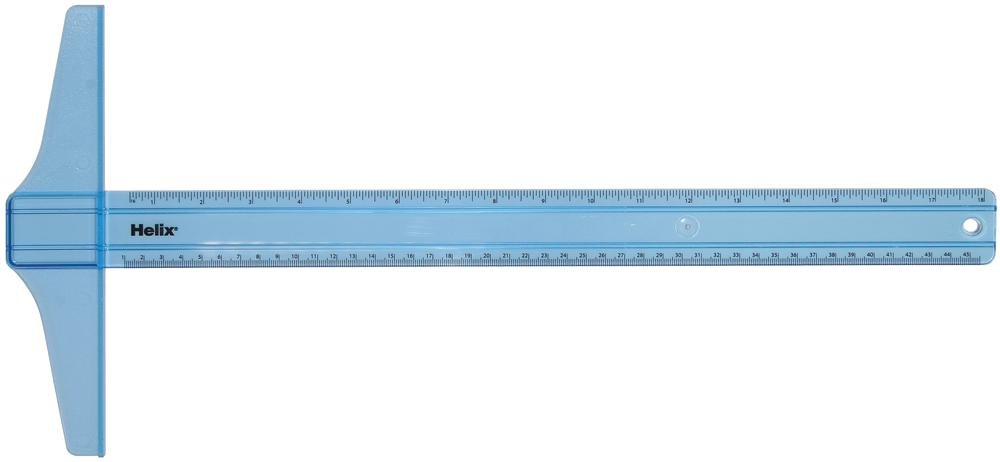 Hq Tec Blue T-Squares, 45Cm/18", Plastic, Blade Length 45Cm, Product Range Helix T Squares, Square Type T Square, Measuring