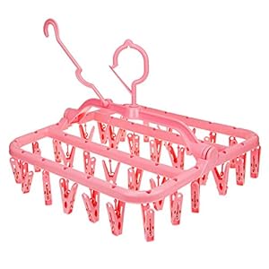 Sockentdroger wasrek, ondergoed, kleerhanger met 32 clips, opvouwbaar wasrek, winddichte ophanging, droogrek, sokken…