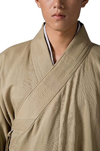 ZanYing Buddhist Monk Robe Meditation Religion Gown Linen Flax3