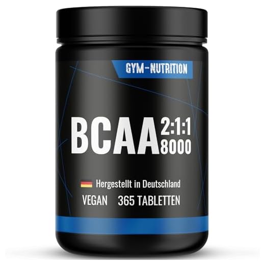 BCAA Tabletten – 365 Stück – Essenzielle Aminosäuren aus Leucin, Isoleucin & Valin (2:1:1) – Alternative zu Kapseln – Vegan – Produziert in Deutschland