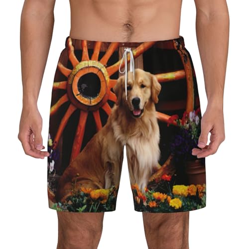 Short de bain Golden Retriever pour homme : maillot respirant