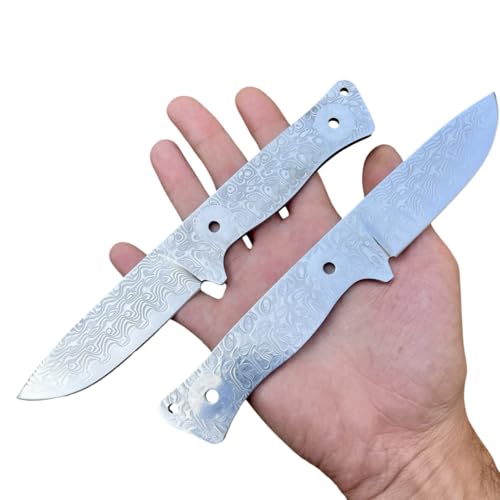 Obespina Couteau lame vide nue vierge acier damas luxe forge artisanat création coutelier cadeau homme fête père camping bushcraft exterieur 67 couches vg10 edc suminagashi japonais