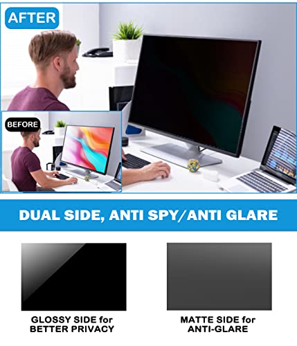 Image of FILMEXT [2 Pack] 24 Inch Computer Privacy Screen, 16:9 Aspect Ratio | Monitor Privacy Filter Anti-Glare, Anti-Blue Light & Anti-Spy ,Removable Anti-Scratch Screen Protector for 24-Inch Monitors