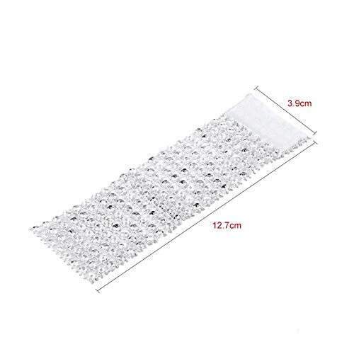 100Pcs Chair Sash Rings Silver Napkin Rings Holder With Hasp Closure Plastic Diamond Mesh Wrap Ribbon Table Ornament For Wedding Party Birthday Anniversary Mother's Day Adornment #TOP2