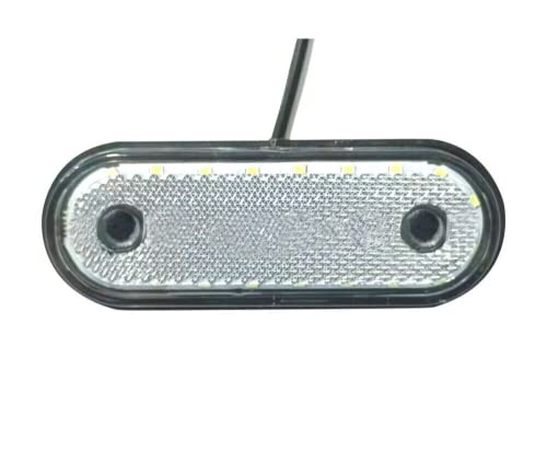 PA Products White Front Side 20 LED Marker Lights Oval 12V 24V Neon Trailer Truck Lorry